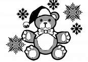 coloriage nounours de noel